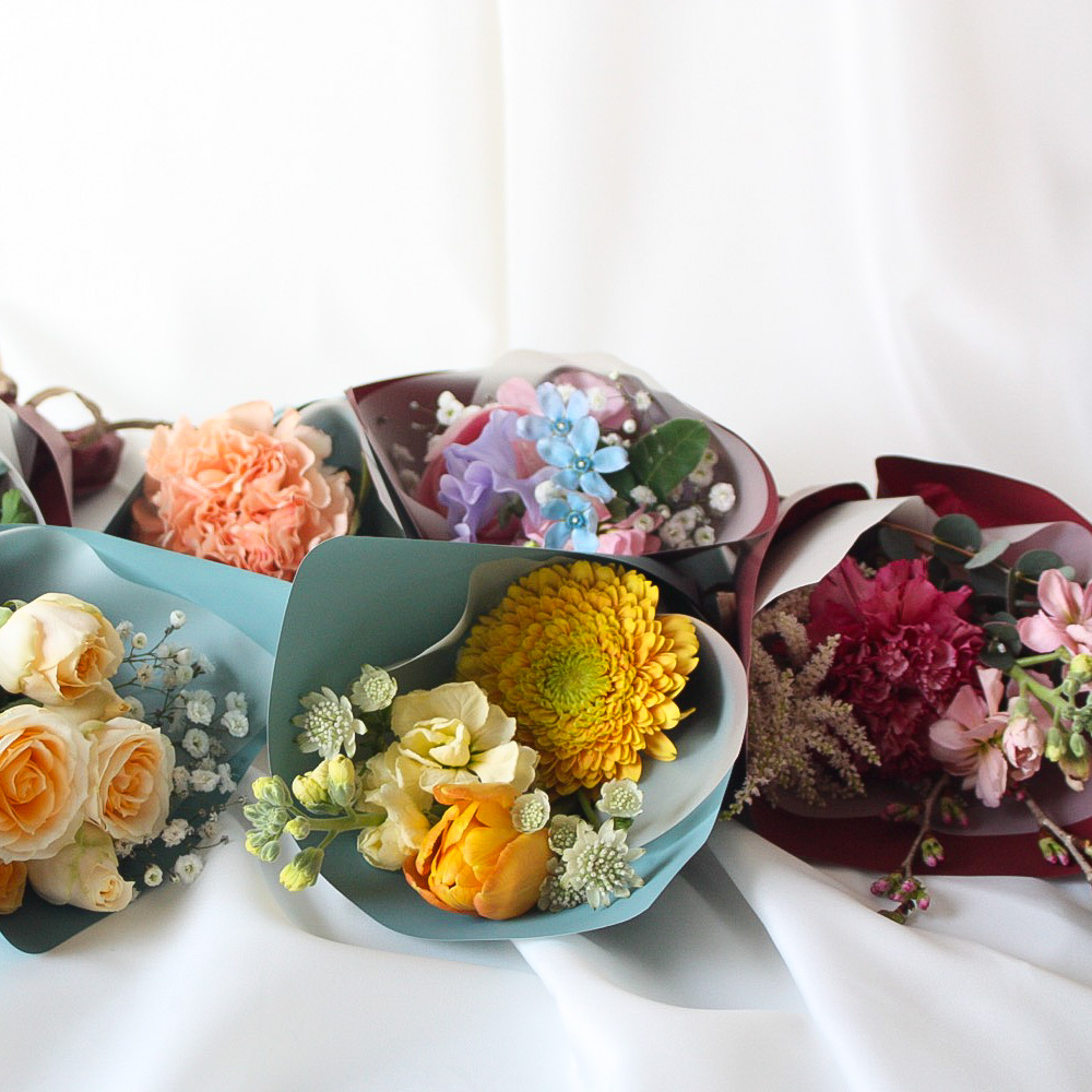 【プチブーケセット】旬のお花・おまかせ■5個セット/送料込み
