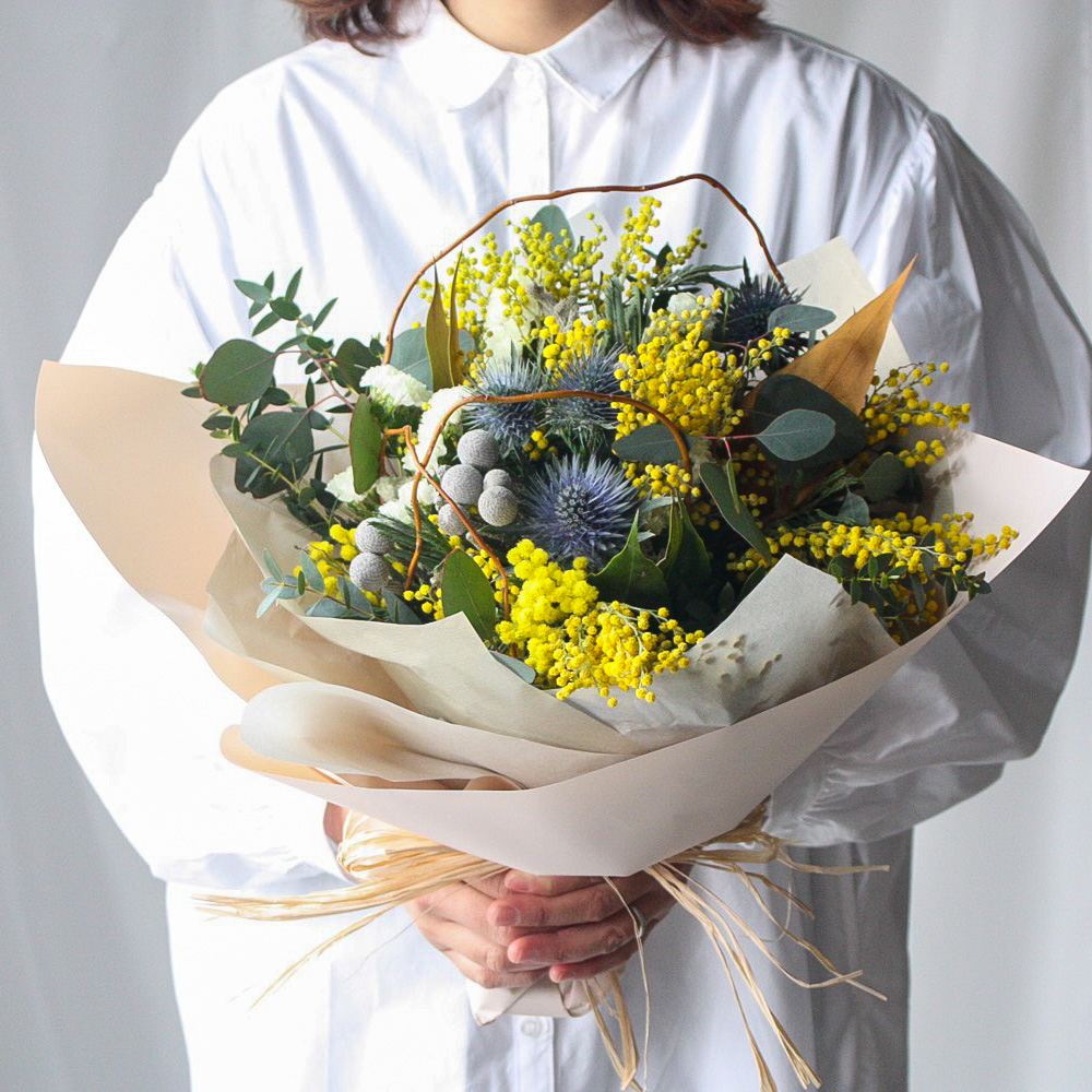 【ドライになる花束】ミモザの花束/送料込み※ご注文から1~5日後発送/着日指定不可商品