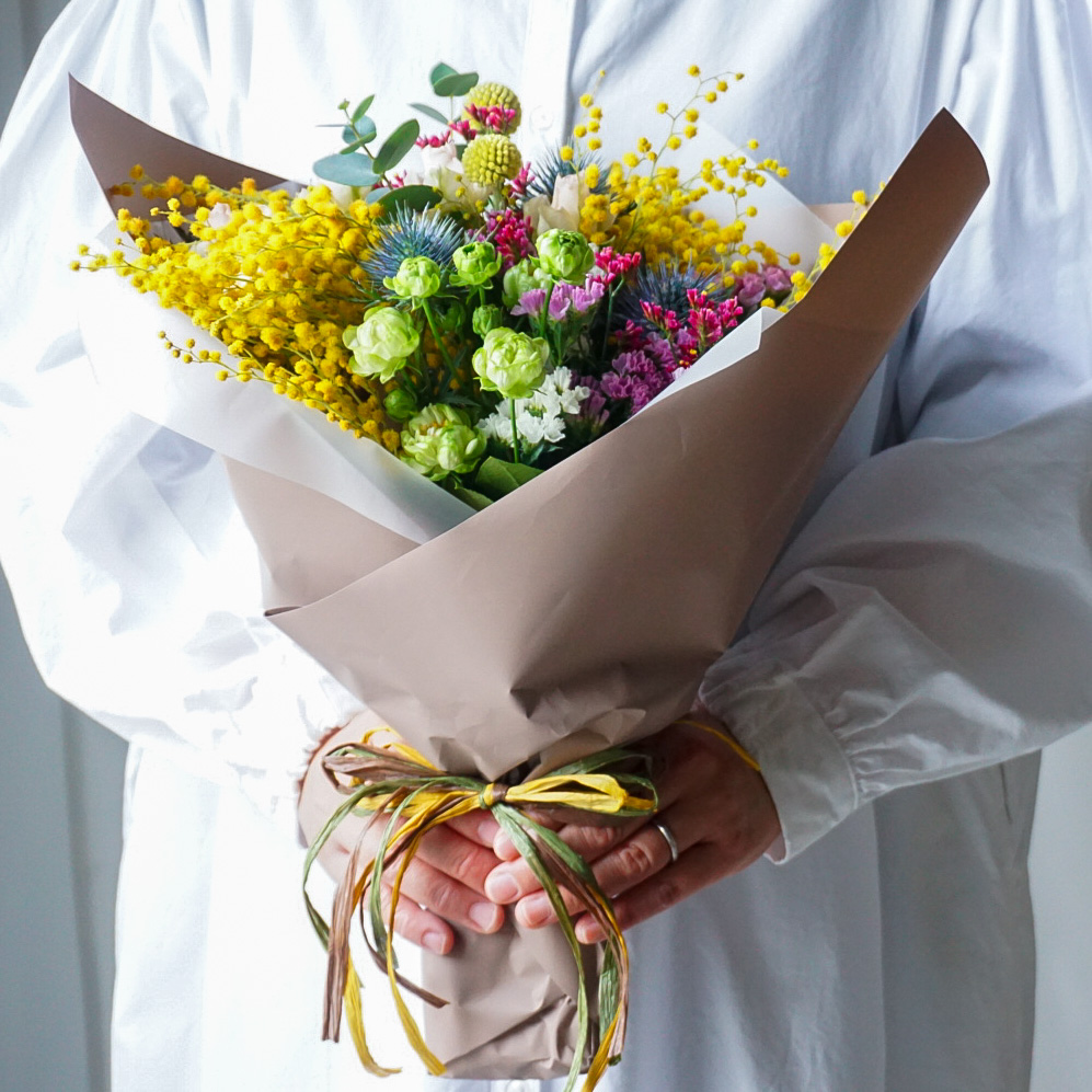 【ドライになる花束】ミモザの花束/COLORFUL 送料込み※ご注文から1~5日後発送/着日指定不可商品