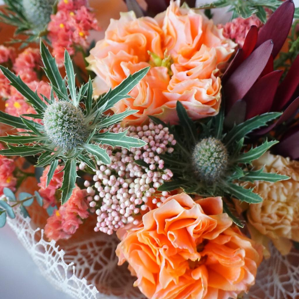 【母の日限定】カーネーションの花束 オレンジ/クール便＋¥330※お届け希望日の3週間前より受付開始