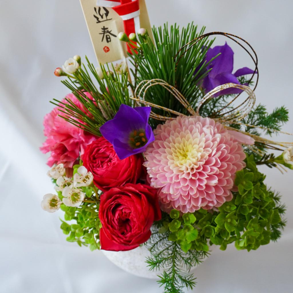 【お正月アレンジ】レッド×ピンク/送料込み※着日指定なしのご注文で29日のお届け