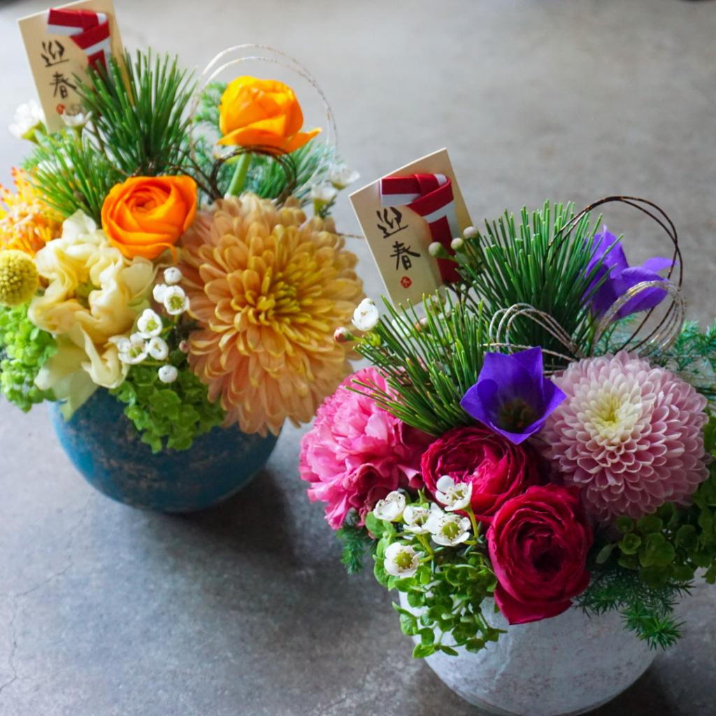 【お正月アレンジ】レッド×ピンク/送料込み※着日指定なしのご注文で29日のお届け