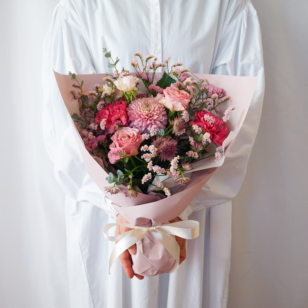 【季節の花束】ピンク■Sサイズ/送料込み