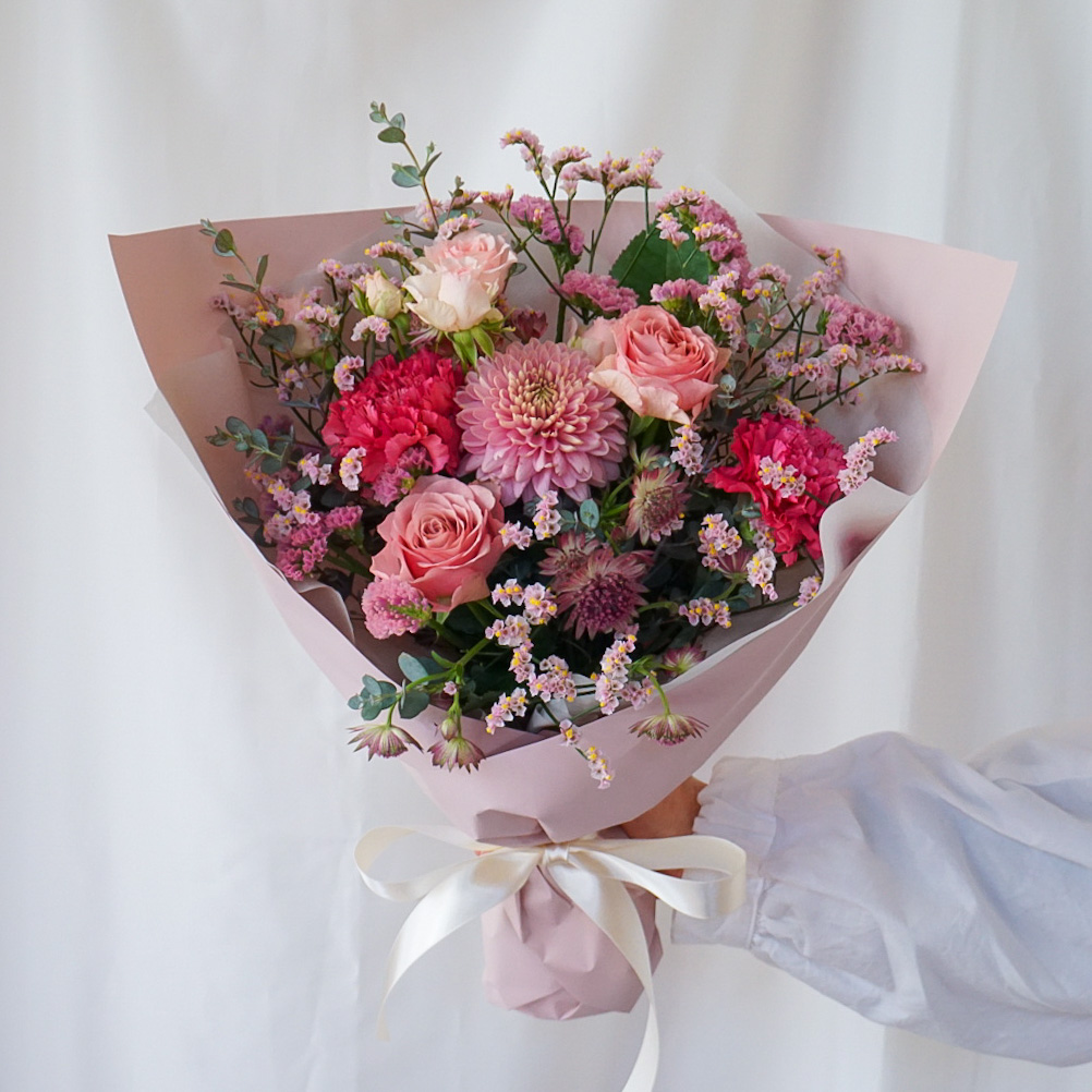 【季節の花束】ピンク■Sサイズ/送料込み
