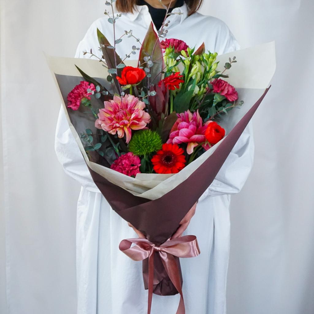 【季節の花束】レッド■Mサイズ/送料込み