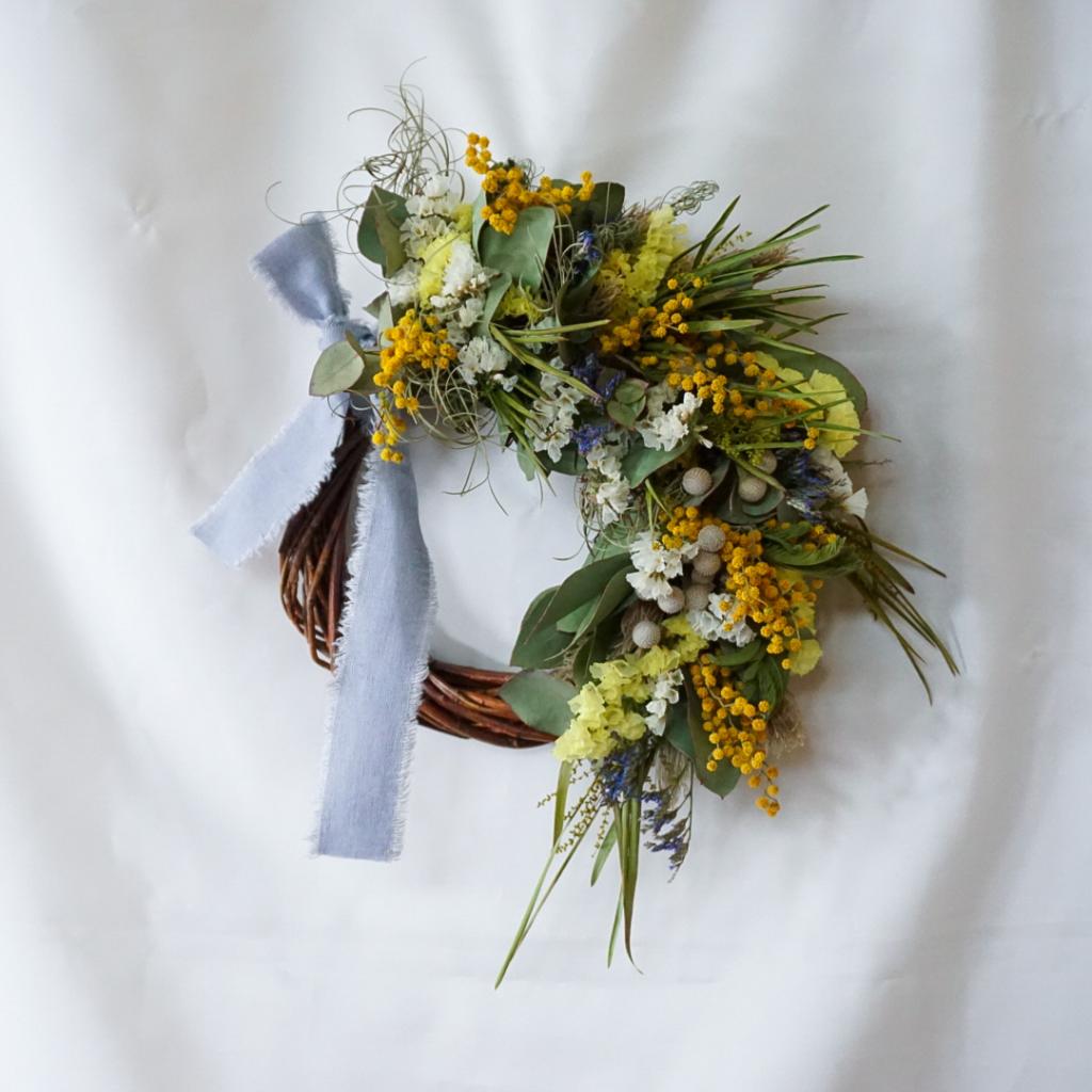 【ドライフラワー】ミモザのリース■複数商品/送料込み