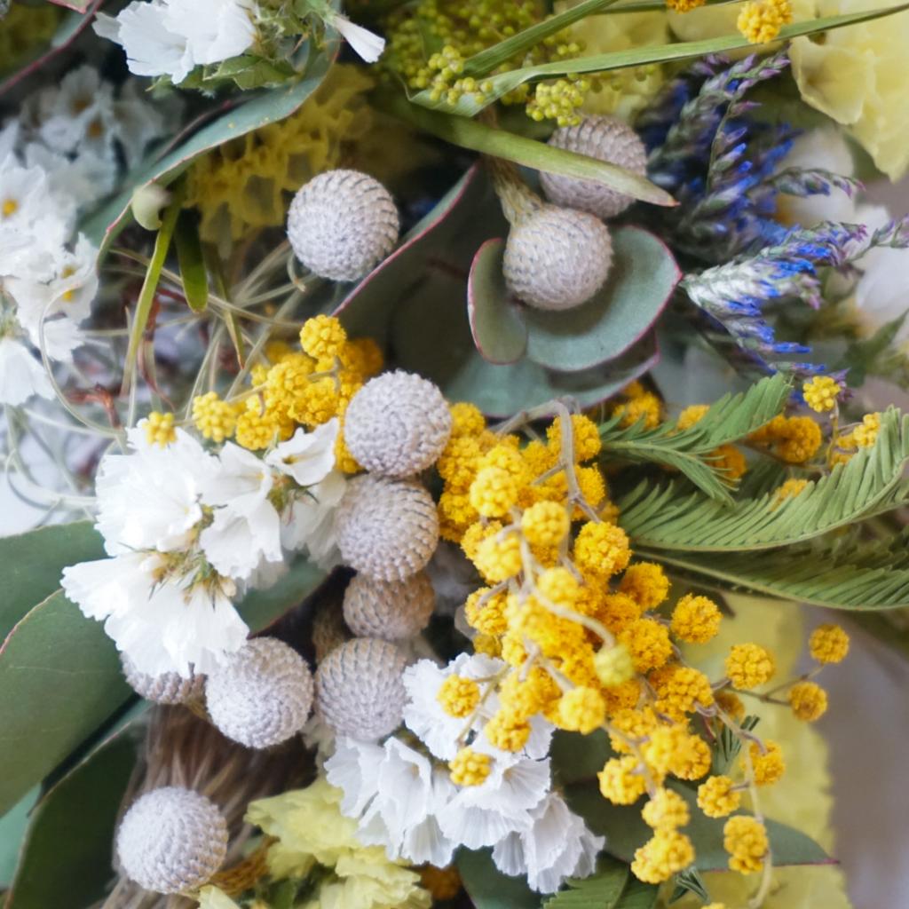 【ドライフラワー】ミモザのリース■複数商品/送料込み